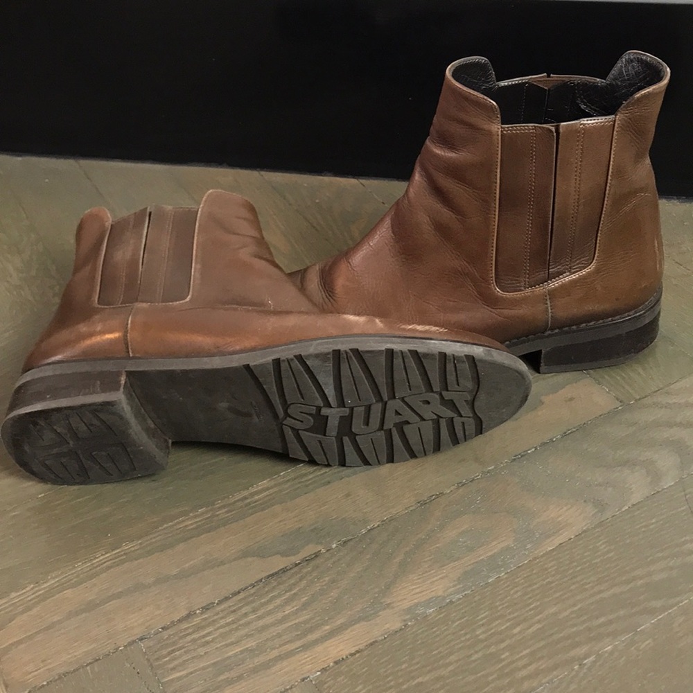 Stuart weitzman ankle high brown boots